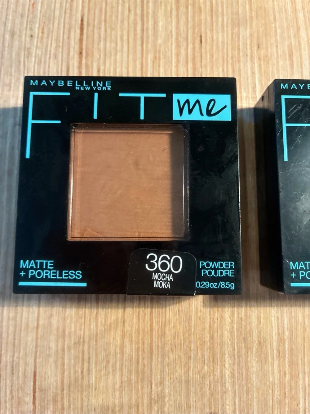 Maybelline Fit Me Matte + Poreless Pressed Powder - 360 Mocha Brown QTY 2